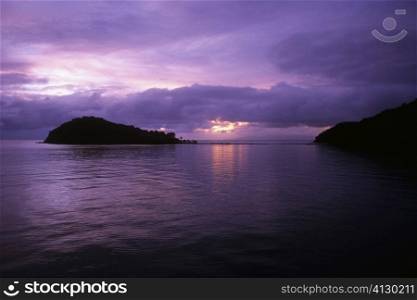 Sunset over the sea, Makogai Island, Fiji