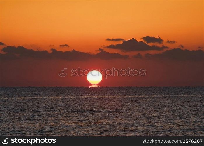 Sunset over the sea, Miami, Florida, USA