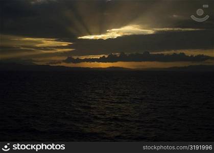 Sunset over the sea, Milne Bay, Papua New Guinea