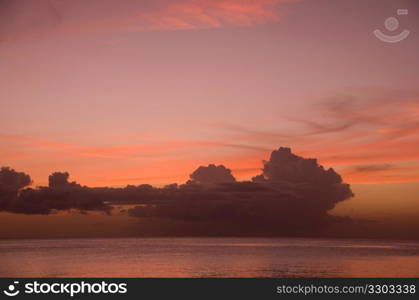 Sunset over water