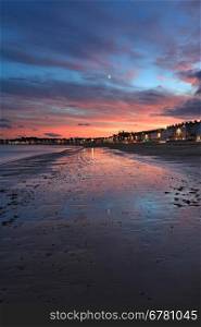 Sunset Over Weymouth Beach in Dorset