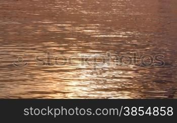 Sunset paints in river reflexion.