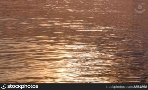 Sunset paints in river reflexion.