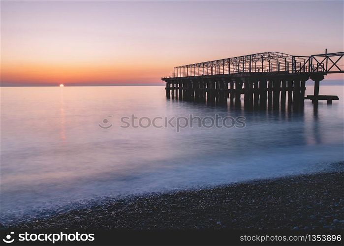 Sunset Pier View From The Beach
