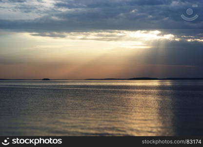 Sunset rays over the ocean landscape background. Sunset rays over the ocean landscape background hd