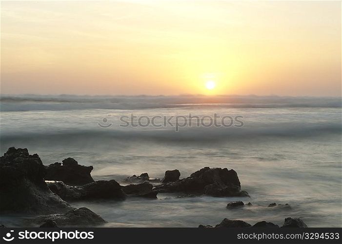 Sunset seascape in San Jose Costa Rica