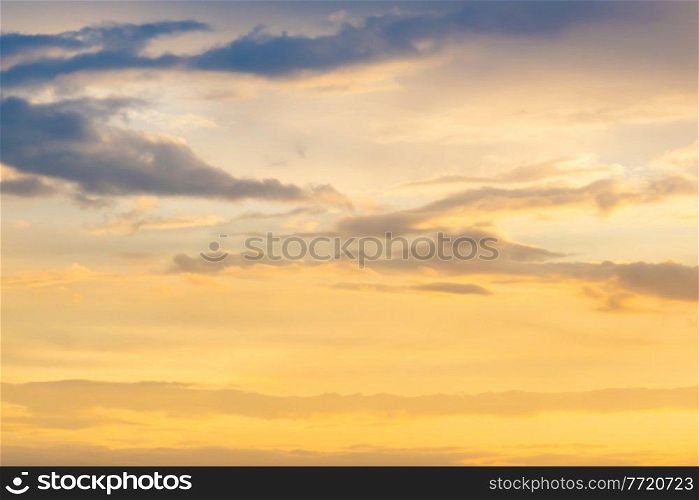 Sunset sky and clouds. Sunset sky nature background
