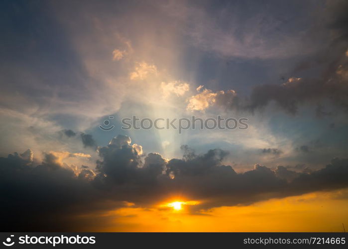 Sunset Sky Background in summer