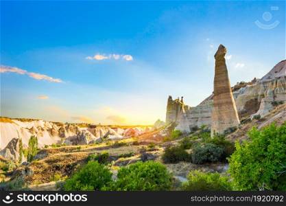 Sunset sky in Cappadocia, the Valley of Love. Sunset sky in Cappadocia
