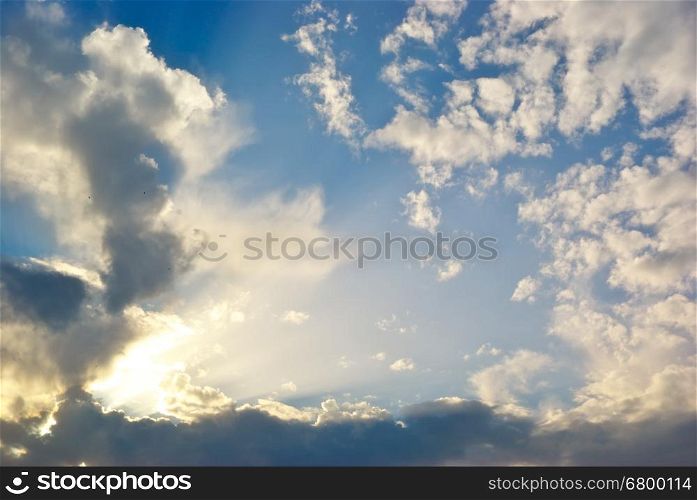 Sunset sky. Nature composition.