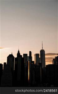 sunset skyline new york city