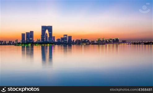 Sunset Skyline of Suzhou