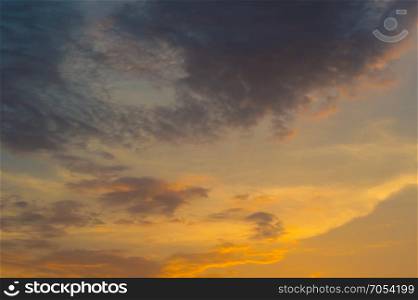 Sunset / sunrise with clouds, light rays and other atmospheric