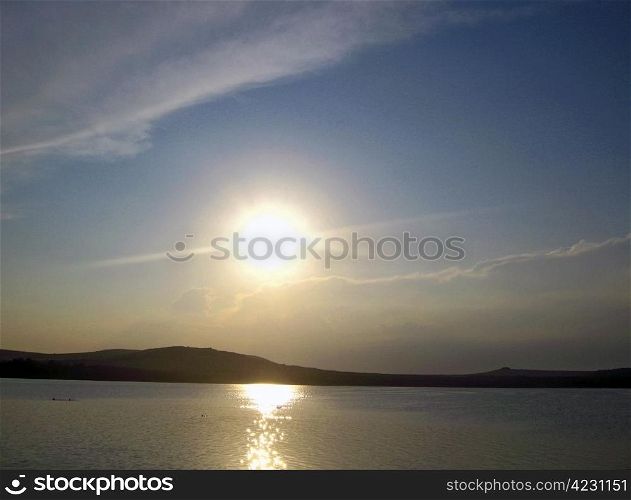 Sunset. Tambukan lake. Summer