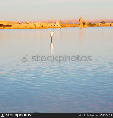 sunshine in the desert of morocco sand and lake dune