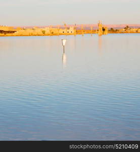 sunshine in the desert of morocco sand and lake dune