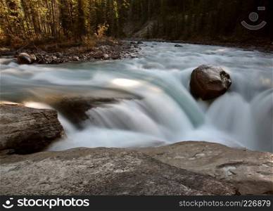 Sunwapta Falls in Jasper National Park