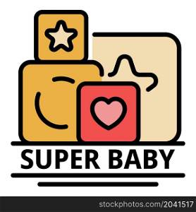 Super baby icon. Outline super baby vector icon color flat isolated. Super baby icon color outline vector