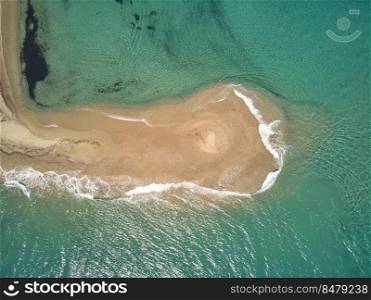 Superb sand only peninsula and clear water