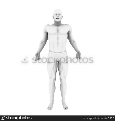 Superhero Pose With a Man in 3d Render Illustration