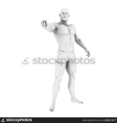 Superhero Pose With a Man in 3d Render Illustration