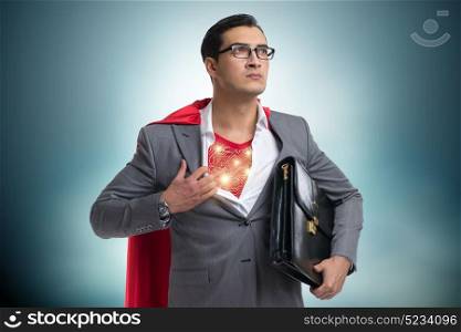 Superhero preparing himself for great things