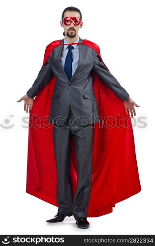 Superman isolated on the white background