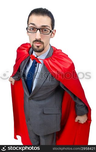 Superman isolated on the white background