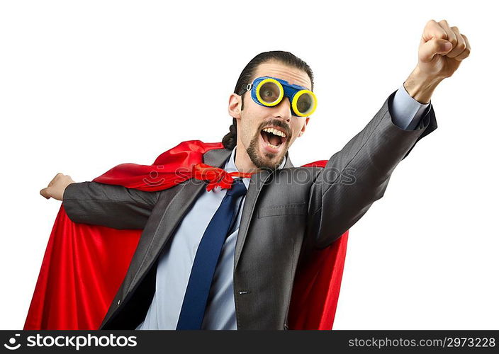 Superman isolated on the white background