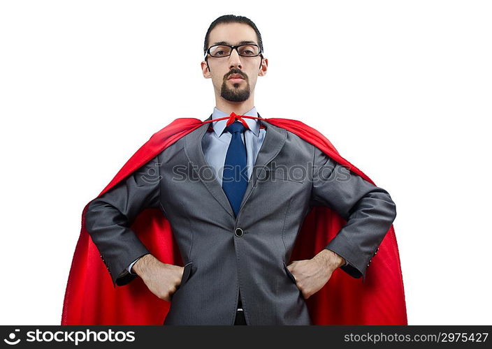 Superman isolated on the white background