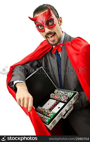 Superman isolated on the white background