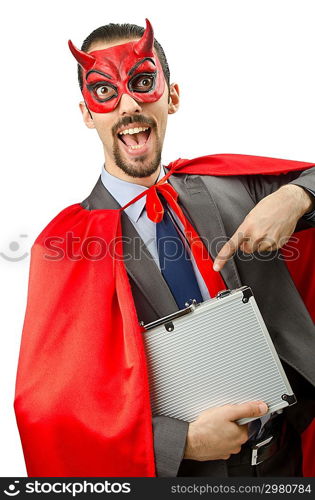 Superman isolated on the white background