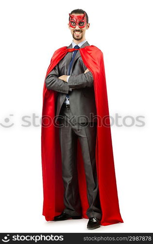 Superman isolated on the white background