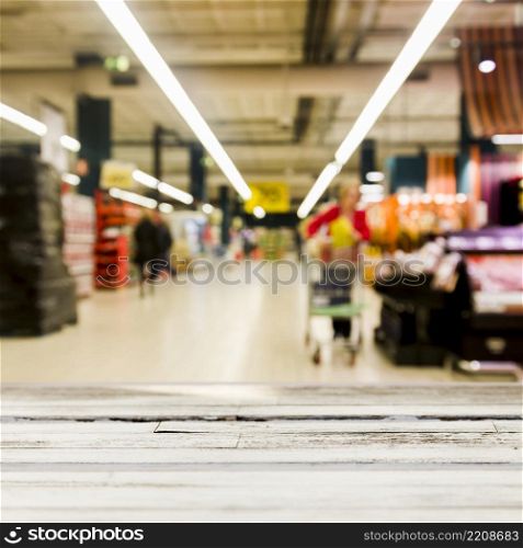 supermarket with blurred effect