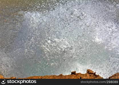 Suplado Jacuzzi, a natural whirlpool, photographed on the north coast of Curacao