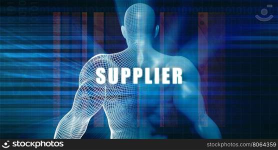 Supplier as a Futuristic Concept Abstract Background. Supplier