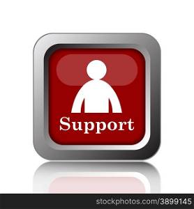 Support icon. Internet button on white background