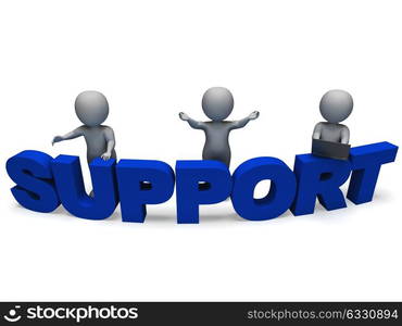 Support Word Shows Assistance Service And Help