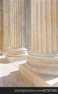 Supreme Court of United states columns row in Washington DC