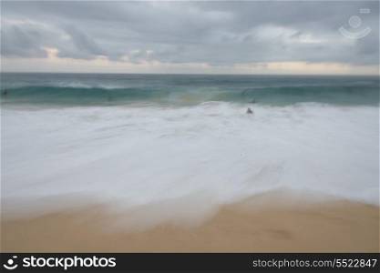 Surf on the beach, Sandy Beach, Hawaii Kai, Honolulu, Oahu, Hawaii, USA