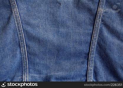 surface and seams of the denim jackets.