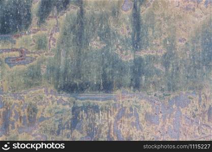 Surface of the old sheet metal with rust and stains. Background, textrure.