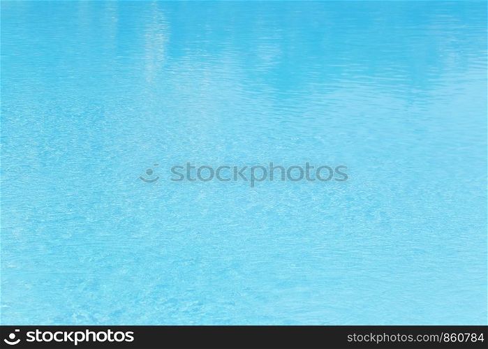Surface of the water in the pool,Bright blue water background.