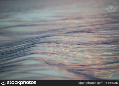 Surface of the water on the Lake at dusk, Lake of The Woods, Ontario, Canada