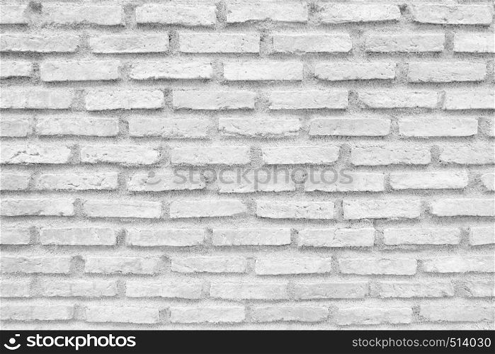 Surface of white brick wall Texture background for design in your work backdrop.