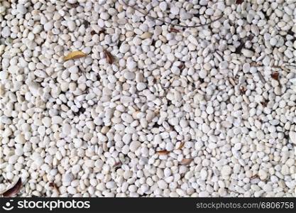 surface of white pebble stone for abstract background