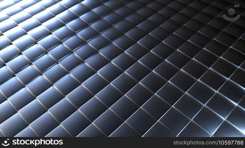 Surface silver cubes. Computer generated 3d render. Surface silver cubes