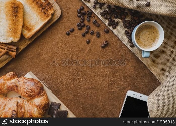 surface with breakfast blank space father s day. Beautiful photo. surface with breakfast blank space father s day