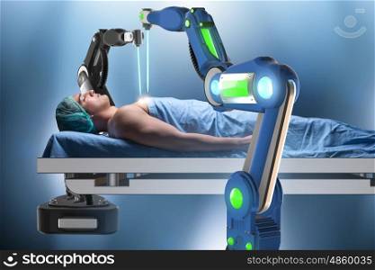 Surgery performed by robotic arm