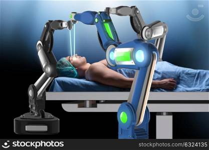 Surgery performed by robotic arm